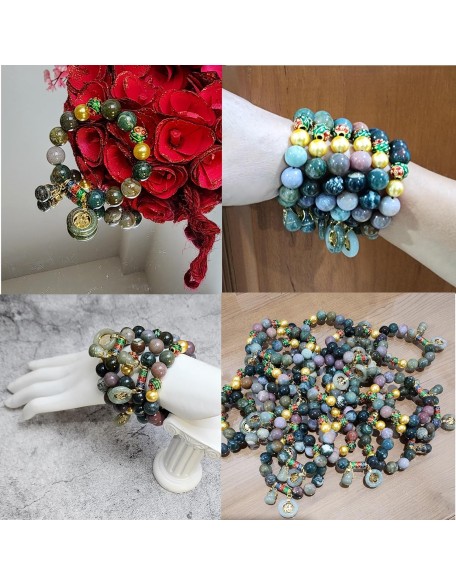 12.50 mm Jewelry Healing Energy Bracelets Bangle Charms with Pendant Jade Coin 12.50 mm Jewelry Healing Energy Bracelets Bangle Charms with Pendant Jade Coin