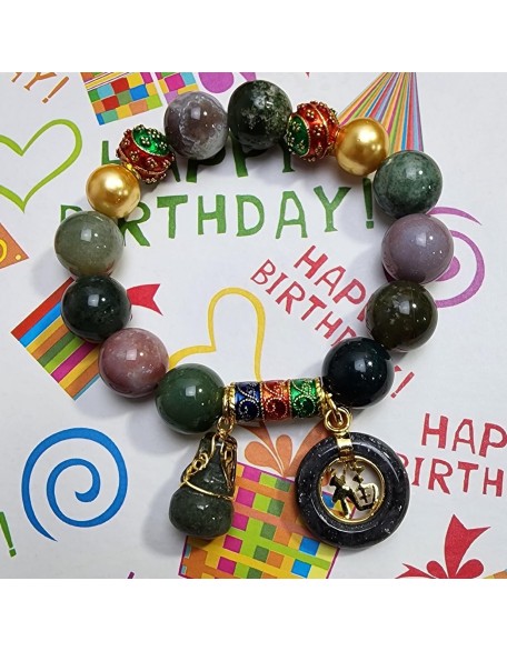 12.50 mm Jewelry Healing Energy Bracelets Bangle Charms with Pendant Jade Coin 12.50 mm Jewelry Healing Energy Bracelets Bangle Charms with Pendant Jade Coin