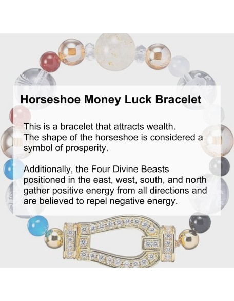 horseshoe money luck bracelet Japaese feng shui stretch men women unisex guardian deities gorgeous cool present casual horseshoe money luck bracelet Japaese feng shui stretch men women unisex guardian deities gorgeous cool present casual