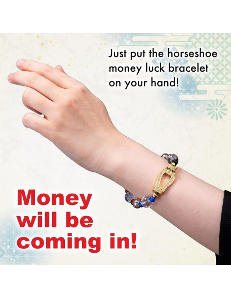 horseshoe money luck bracelet Japaese feng shui stretch men women unisex guardian deities gorgeous cool present casual horseshoe money luck bracelet Japaese feng shui stretch men women unisex guardian deities gorgeous cool present casual