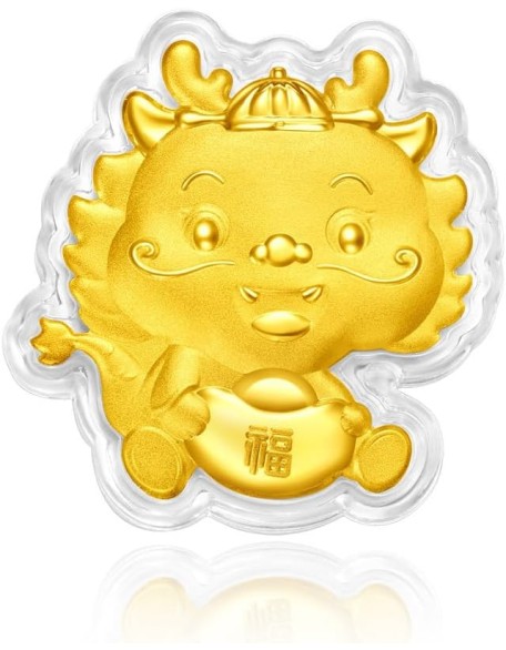 CHOW TAI FOOK 999 Pure 24K Gold Display For Year of Dragon - Wealth CHOW TAI FOOK 999 Pure 24K Gold Display For Year of Dragon - Wealth